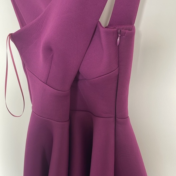 Quiz Scuba Crepe Cross Front Midi Skater Dress - Picture 9 of 10